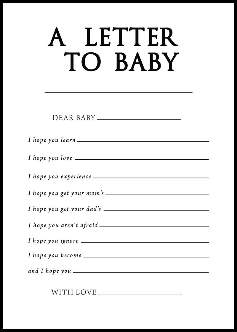 Free Printable Baby Shower Games Templates