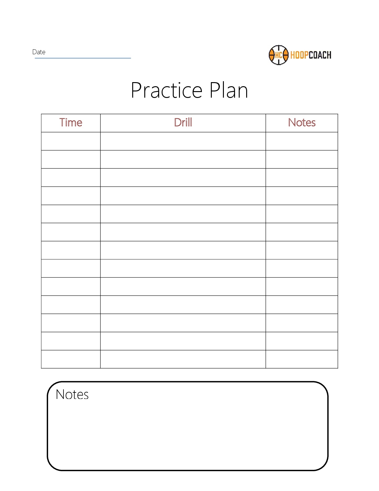 Basketball Practice Plan Template Hoop Coach Basketball Practice Plan Template Hoop Coach