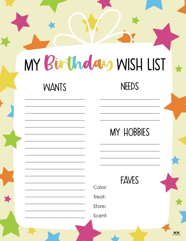 Free Printable Birthday Card List Templates Free Printable Birthday Card List Templates
