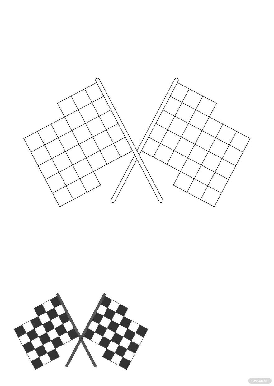 Downloadable Free Printable Checkered Flag Templates