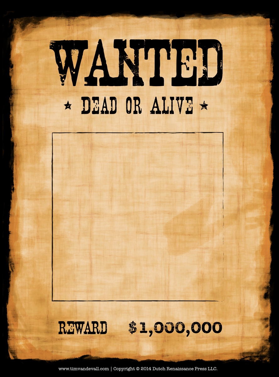 Blank Wanted Poster Template Make Your Own Wanted Poster Blank Wanted Poster Template Make Your Own Wanted Poster