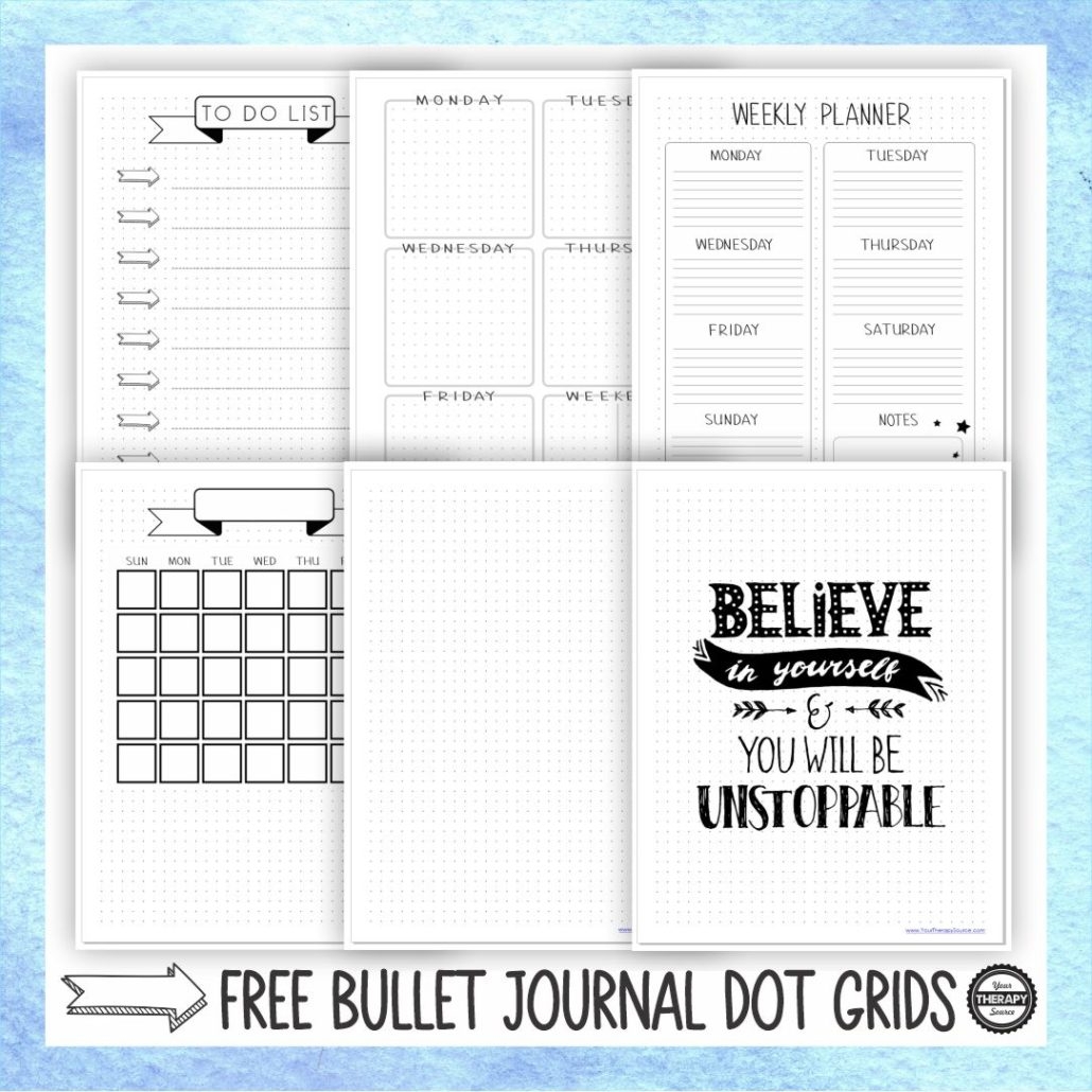 Printable Free Bullet Journal Template Printable Free Bullet Journal Template