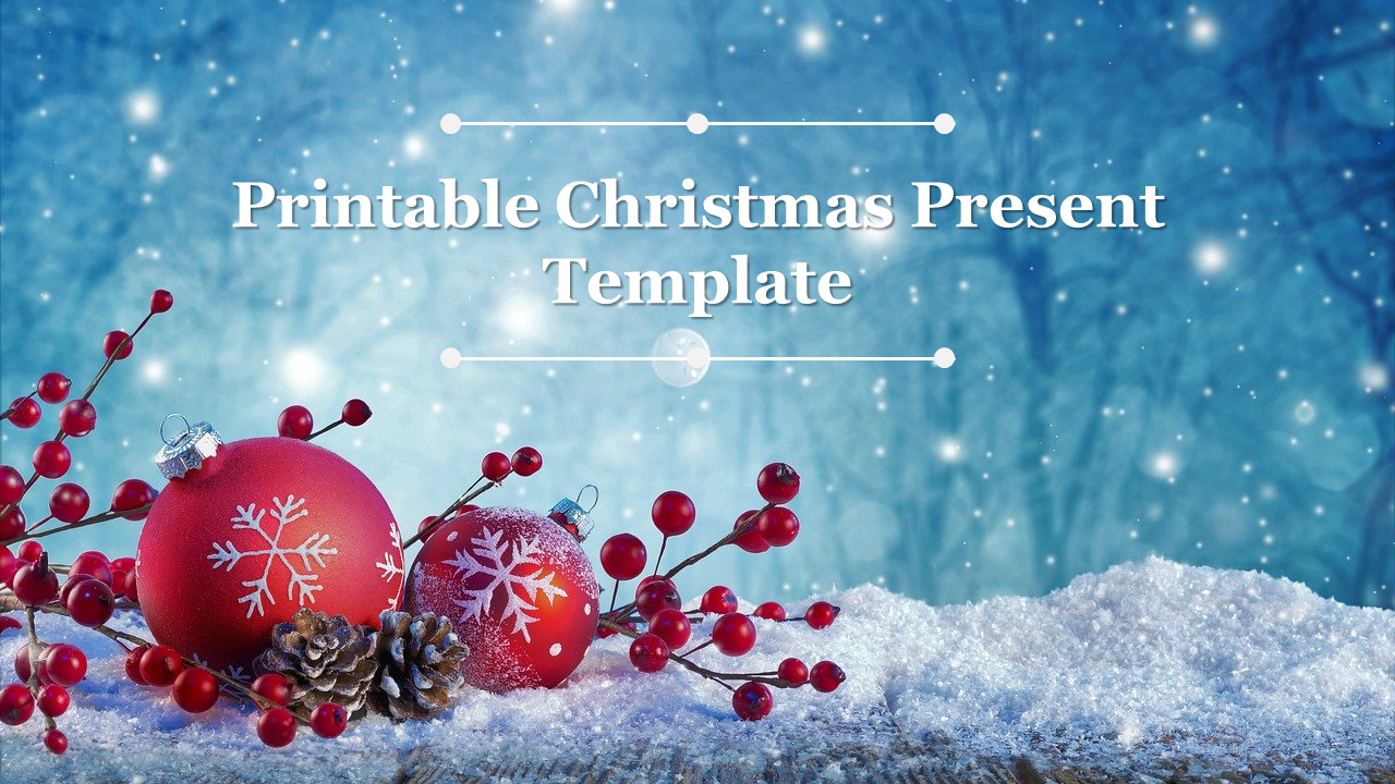 Buy Free Printable Christmas Present Template Slide