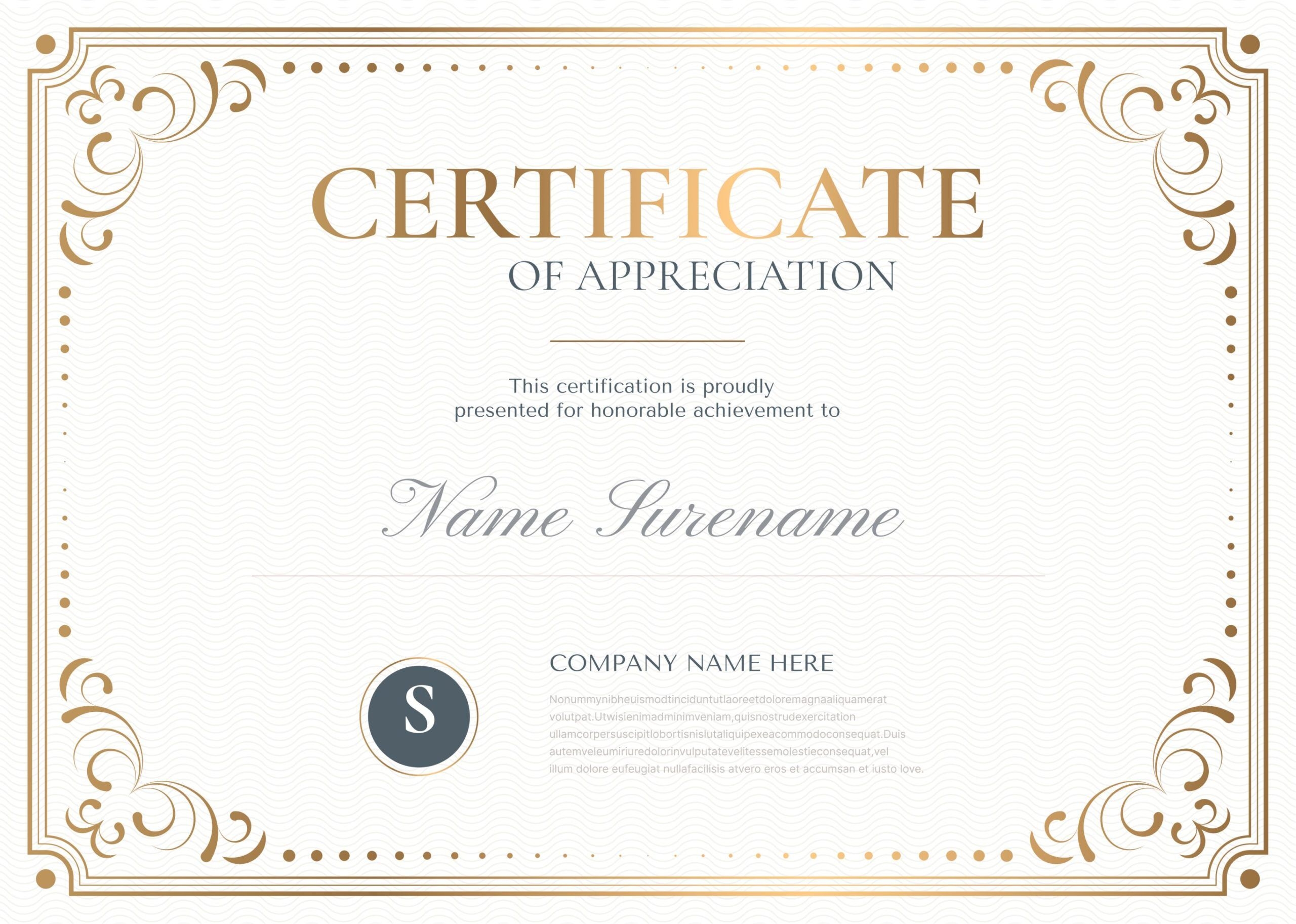 Certificate Of Appreciation Examples 23 Free Editable Certificate Of Appreciation Examples 23 Free Editable