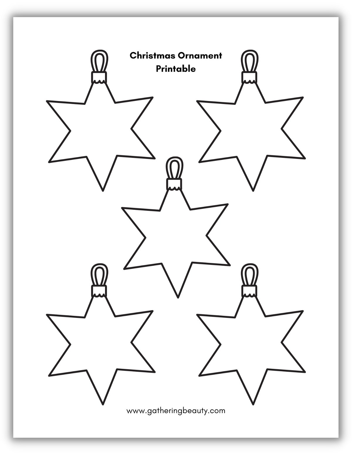 Free Printable Christmas Ornaments Template