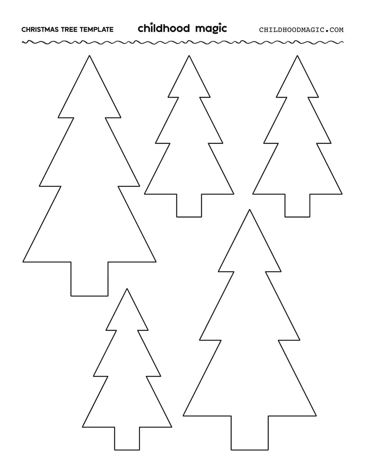 Christmas Tree Outline Childhood Magic Christmas Tree Outline Childhood Magic