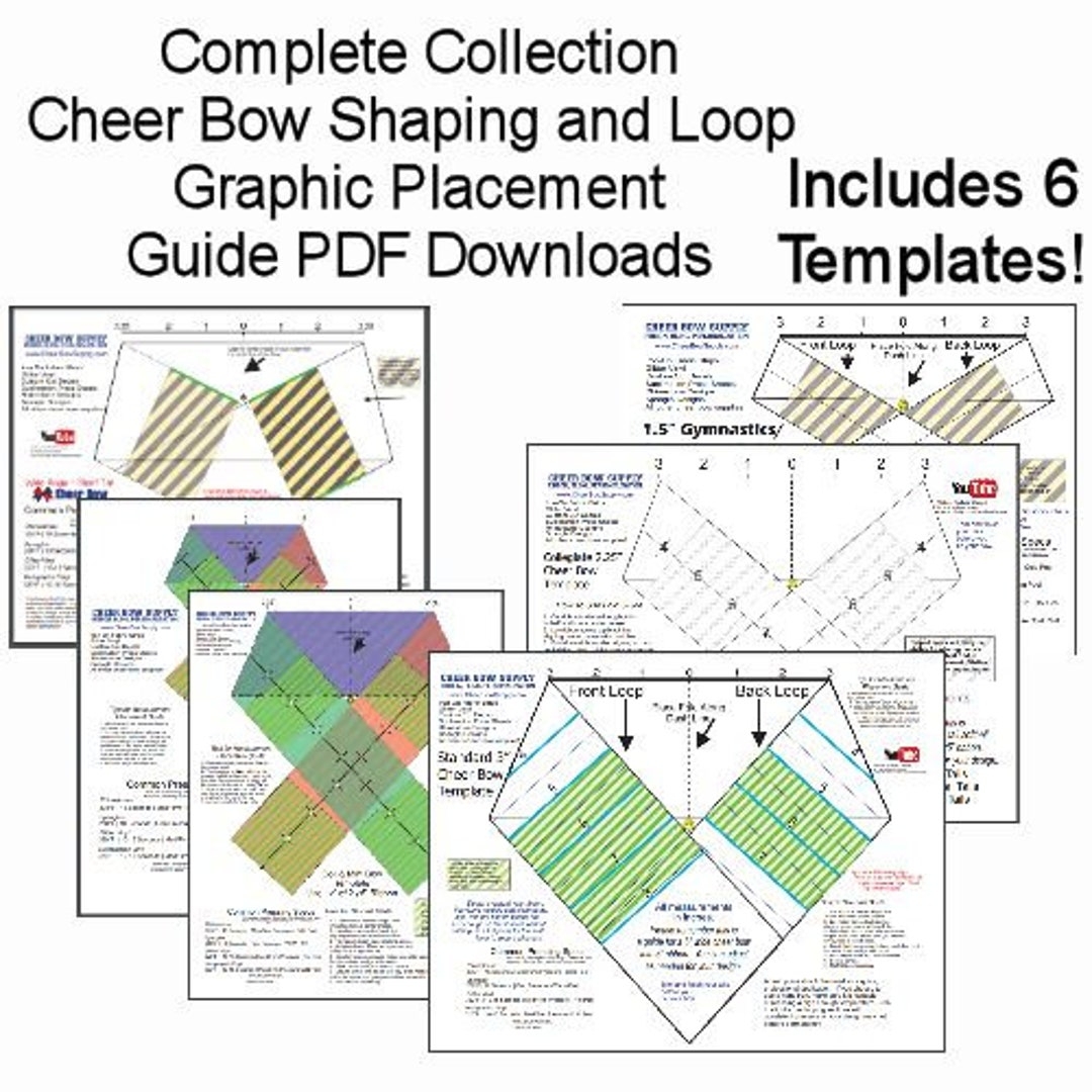 Complete Set Of Printable Cheer Bow Template And Loop Graphic Placement Guide PDF Downloads 6 Bow Styles Etsy Complete Set Of Printable Cheer Bow Template And Loop Graphic Placement Guide PDF Downloads 6 Bow Styles Etsy