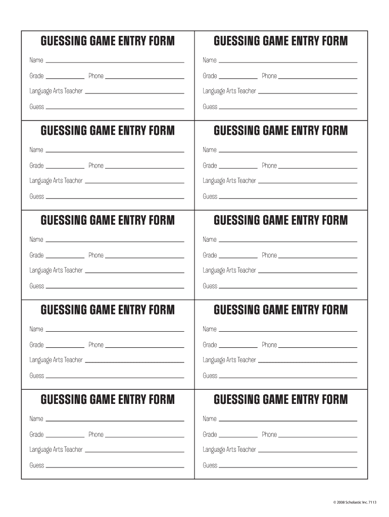 Contest Entry Form Fill Online Printable Fillable Blank PdfFiller Contest Entry Form Fill Online Printable Fillable Blank PdfFiller