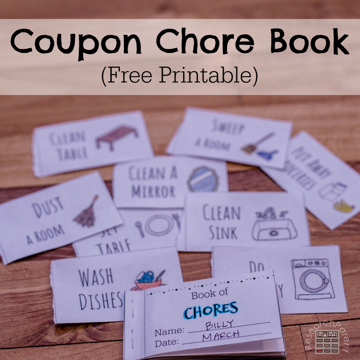 Coupon Chore Book ResearchParent
