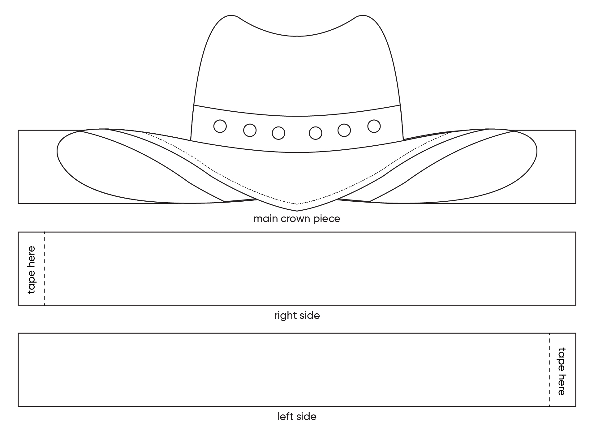 Cowboy Hat Paper Crown Printable Hat Template Cowboy Hat Crafts Cowboy Hats