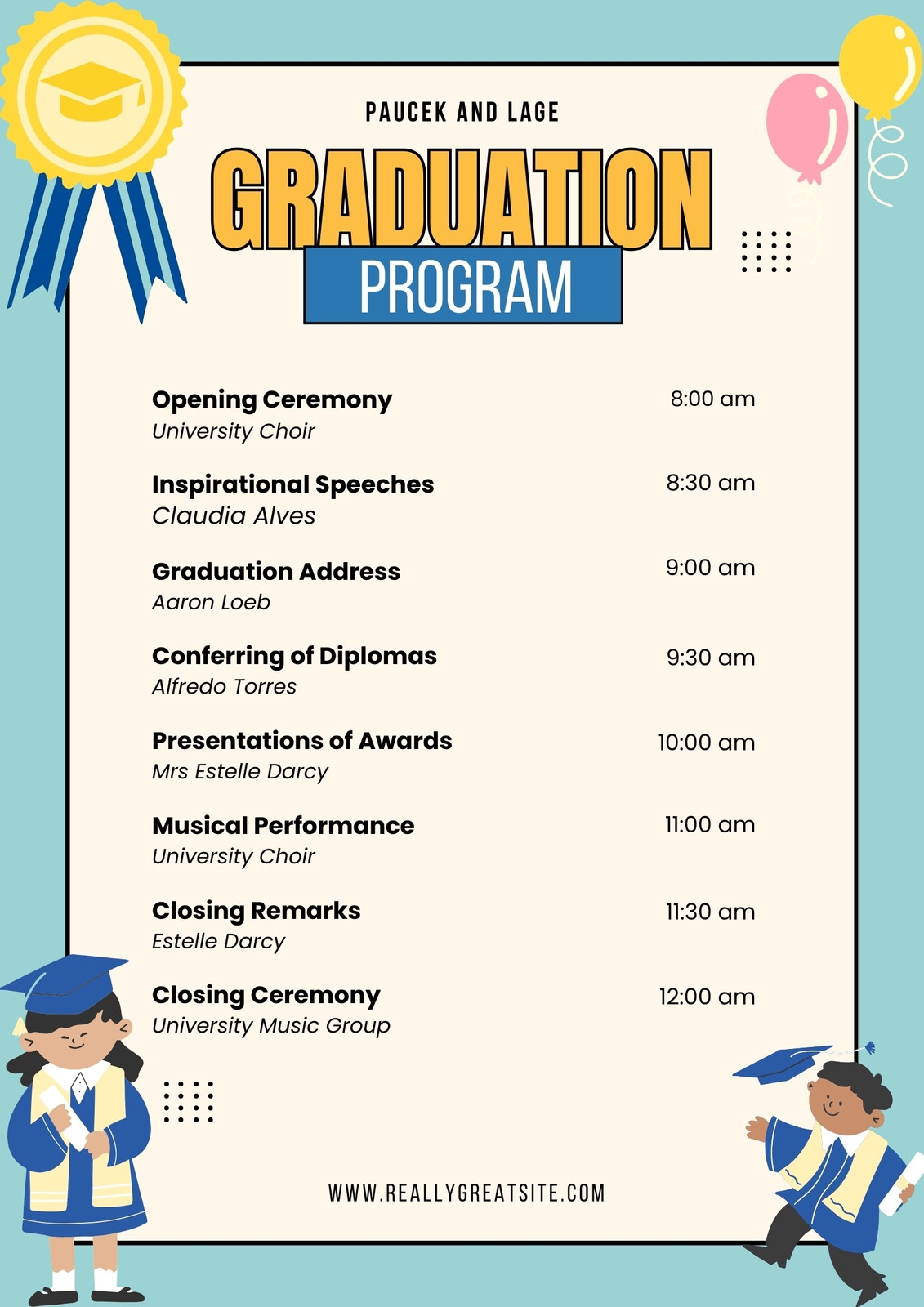 Customize 412 Graduation Programs Templates Online Canva Customize 412 Graduation Programs Templates Online Canva