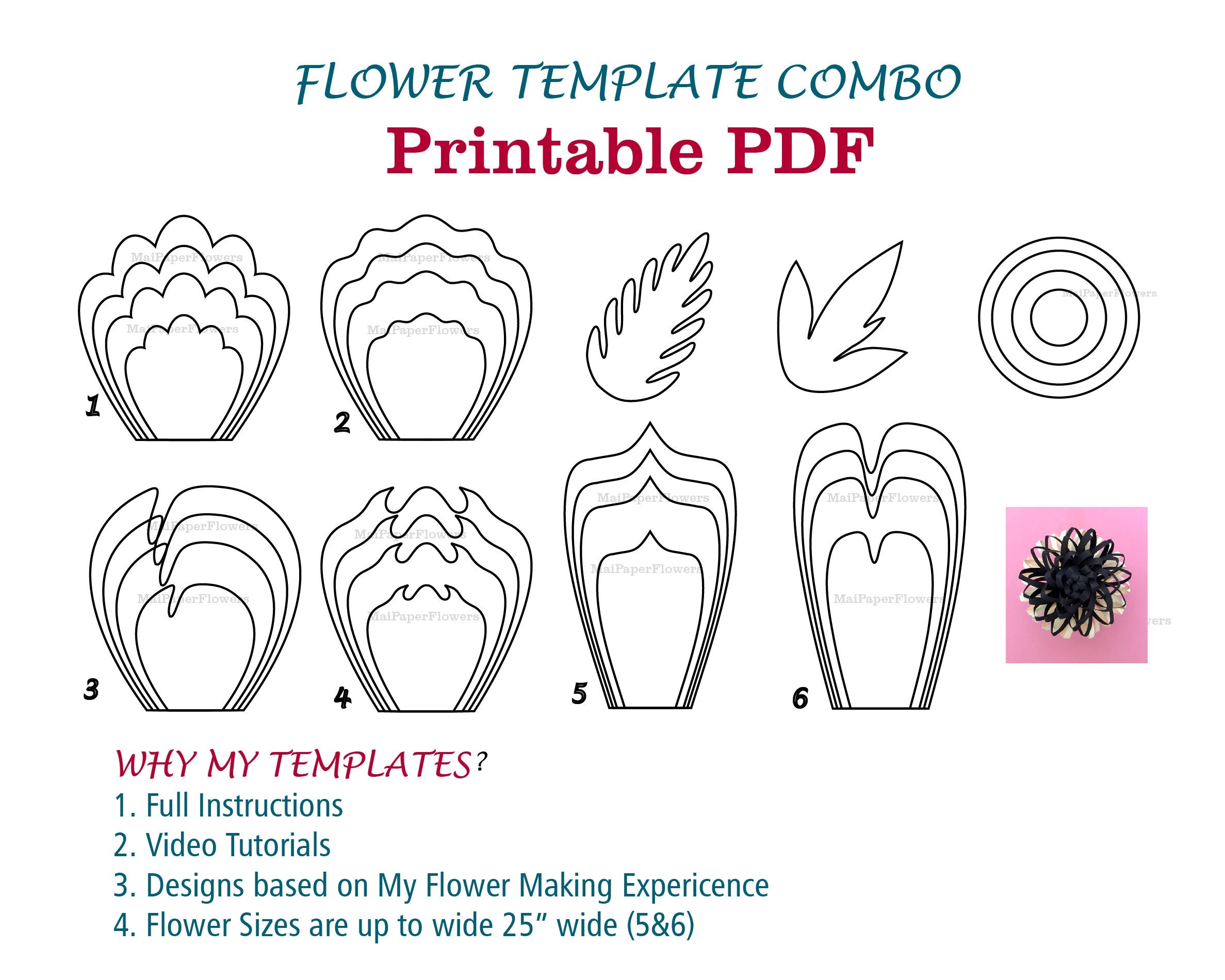 Free Printable Giant Flower Template