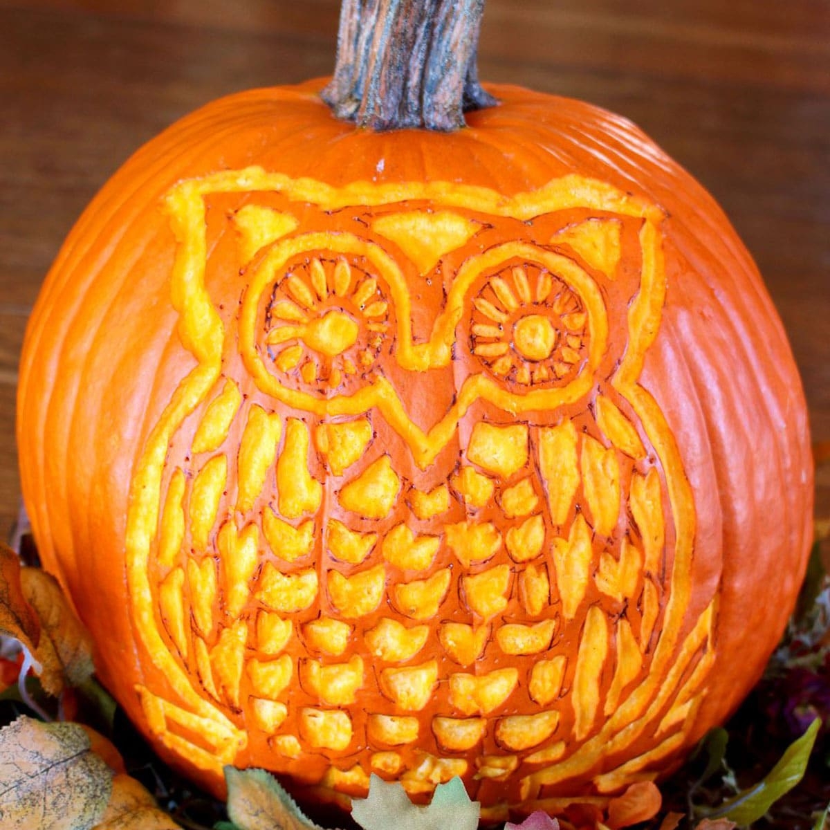 DIY Woodland Owl Pumpkin Carving Free Stencil Pattern Welcome To Nana s