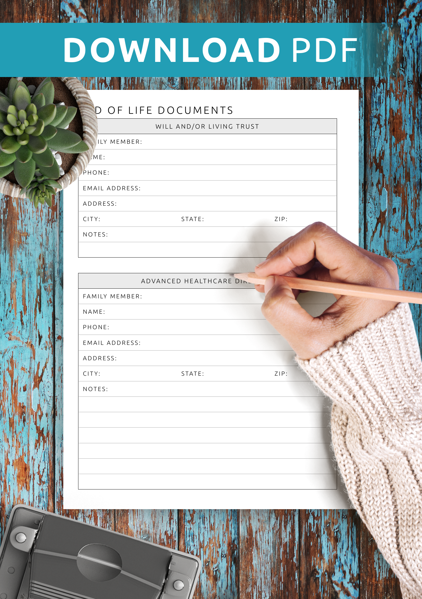 Free Printable End Of Life Planner Templates Free Printable End Of Life Planner Templates