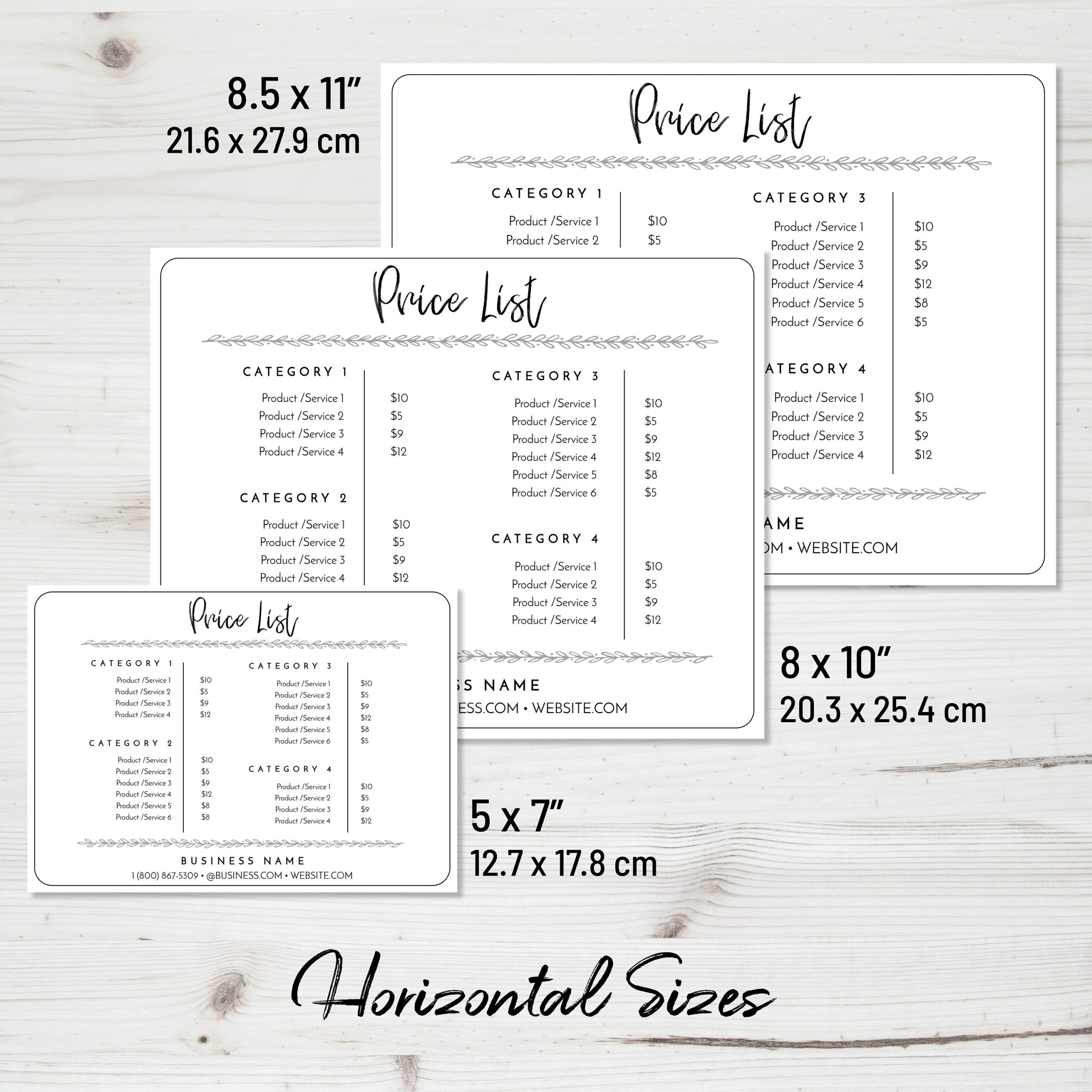 Editable Business Price List Printable Store Price Sign For Retail Farmer s Market Arts And Crafts Show Signs And Menus Customize Online Etsy