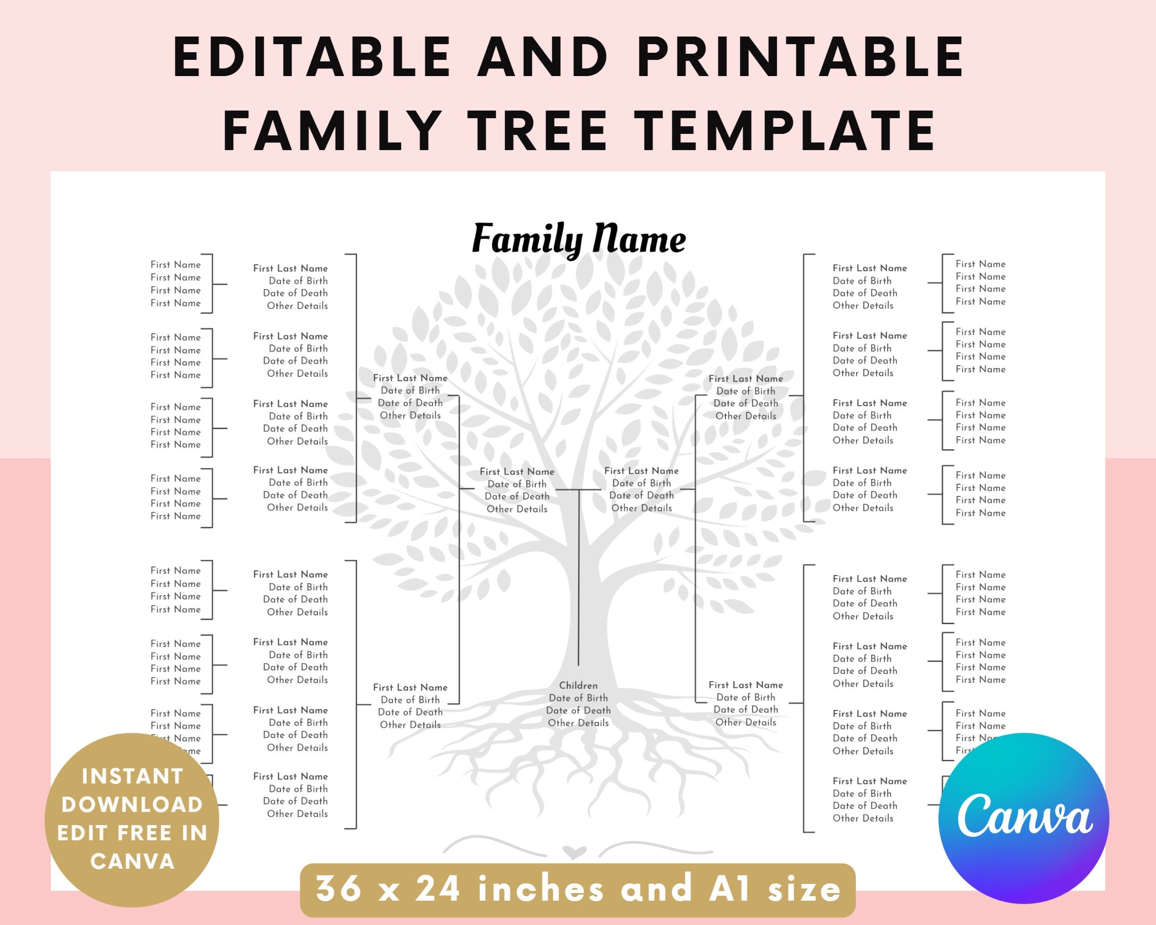 Printable Family Tree Templates Free