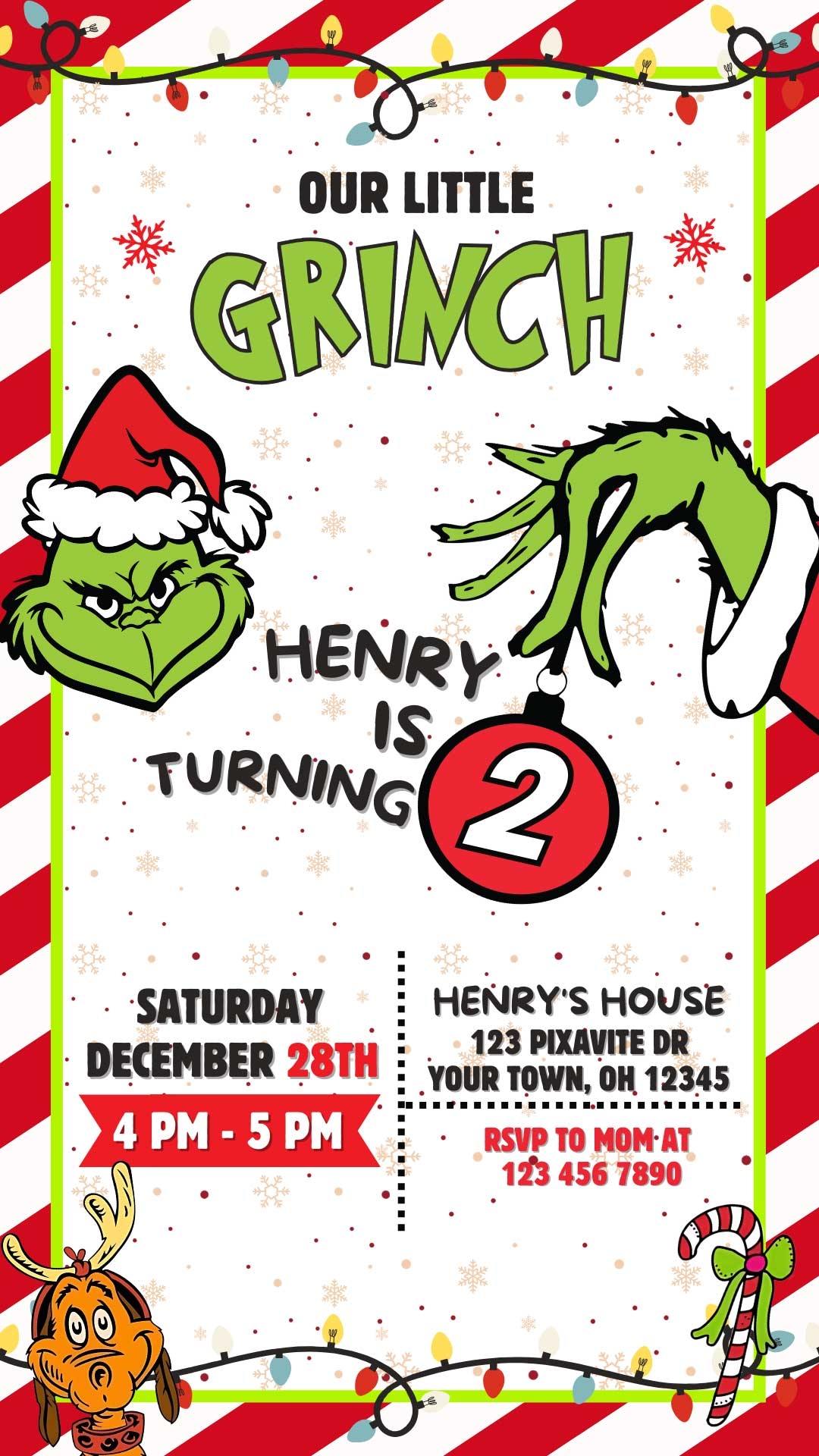 Editable The Grinch Birthday Invitation Template Wonderful Invite Editable The Grinch Birthday Invitation Template Wonderful Invite