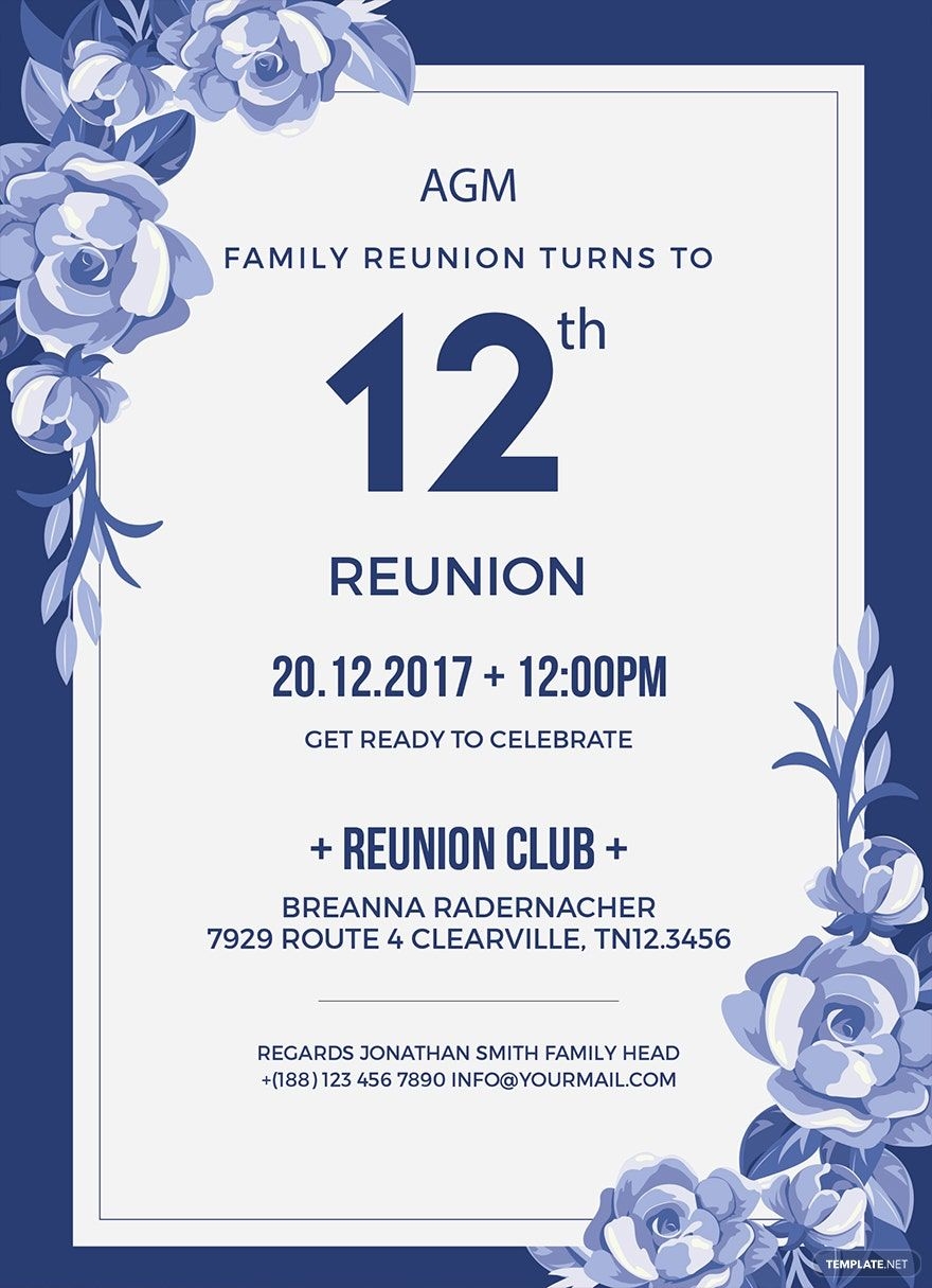Free Printable Family Reunion Templates