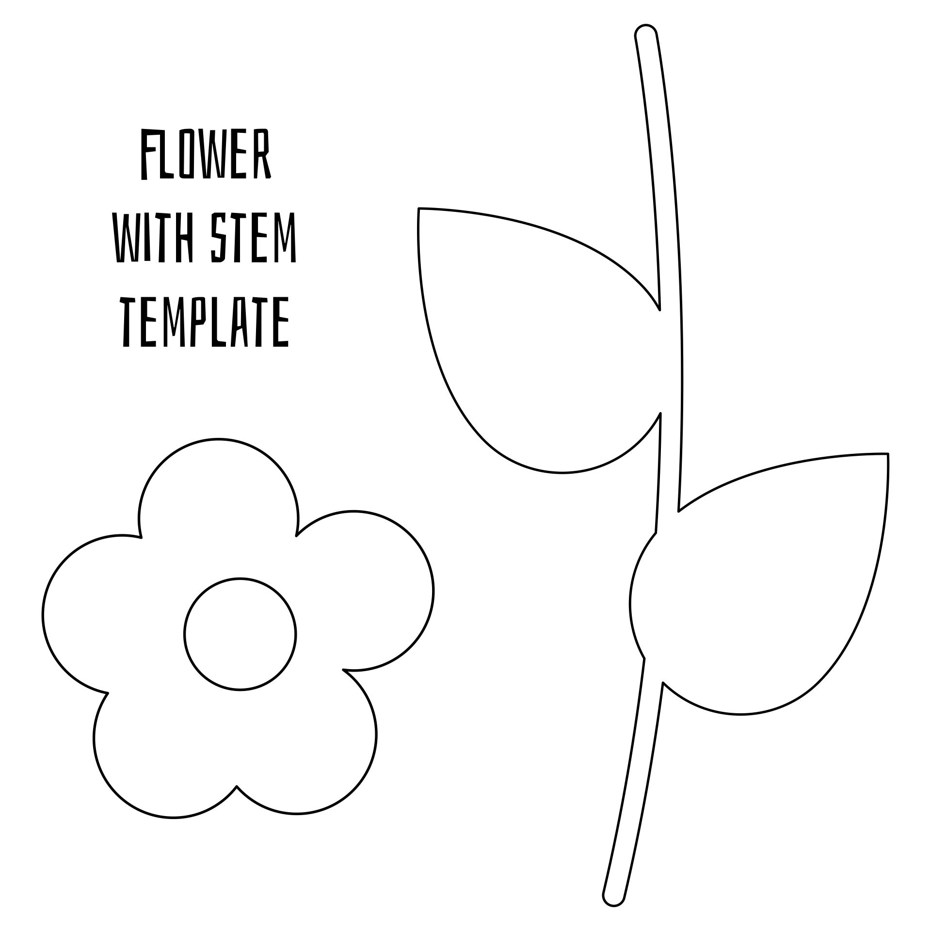 Free Printable Flower Stem Templates