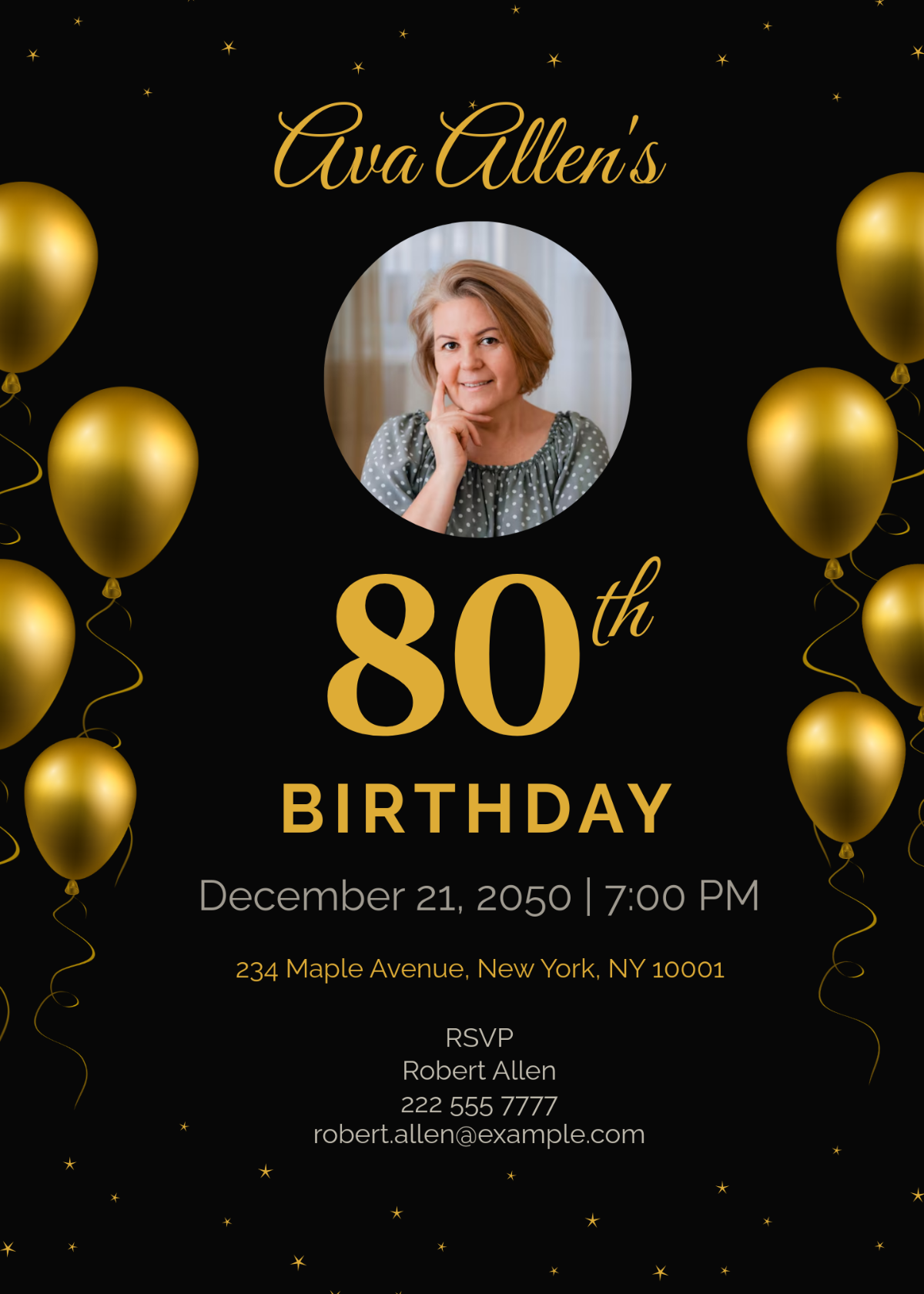 Free 80Th Birthday Invitation Templates Editable And Printable Free 80Th Birthday Invitation Templates Editable And Printable