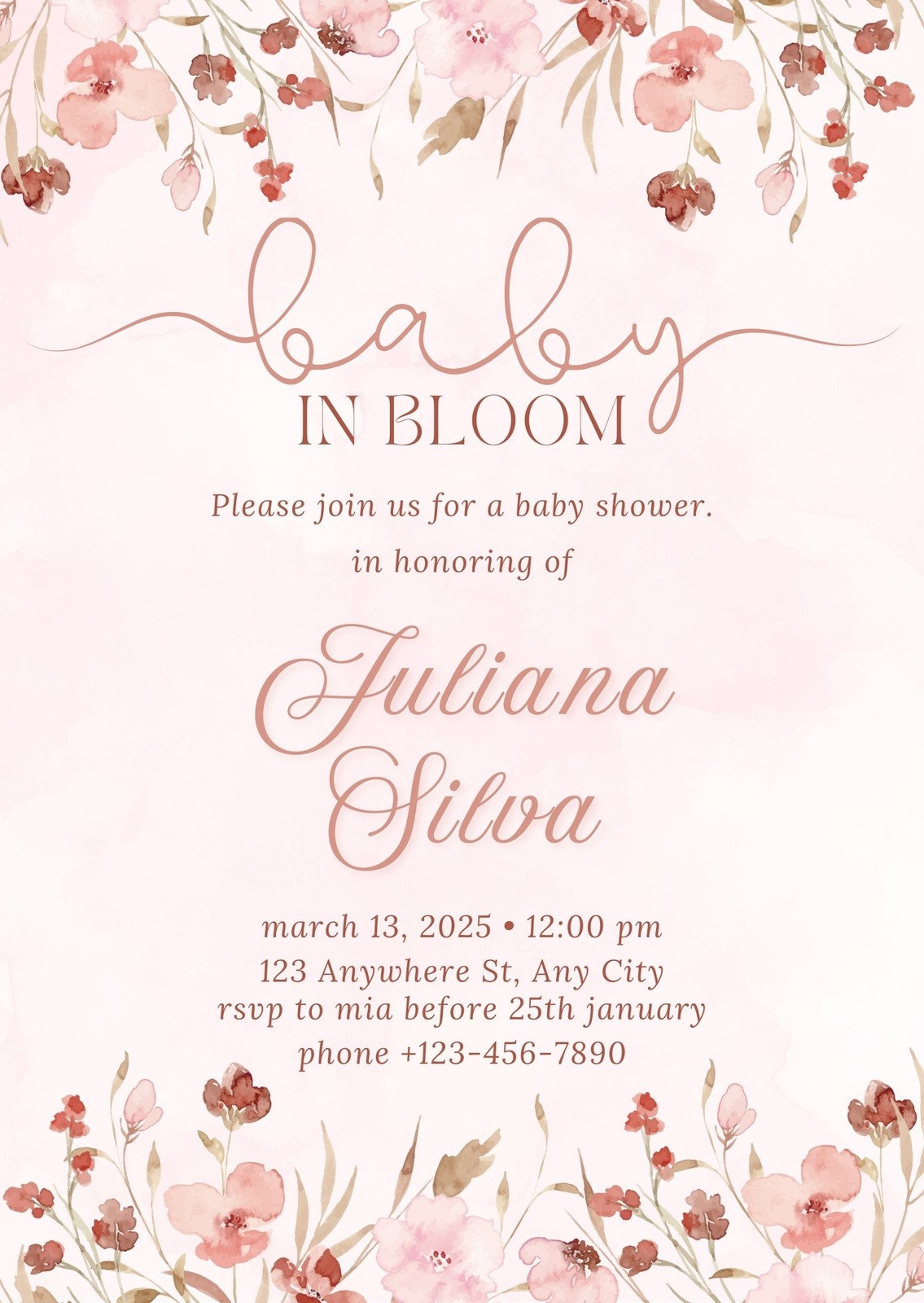 Free And Customizable Baby Shower Templates