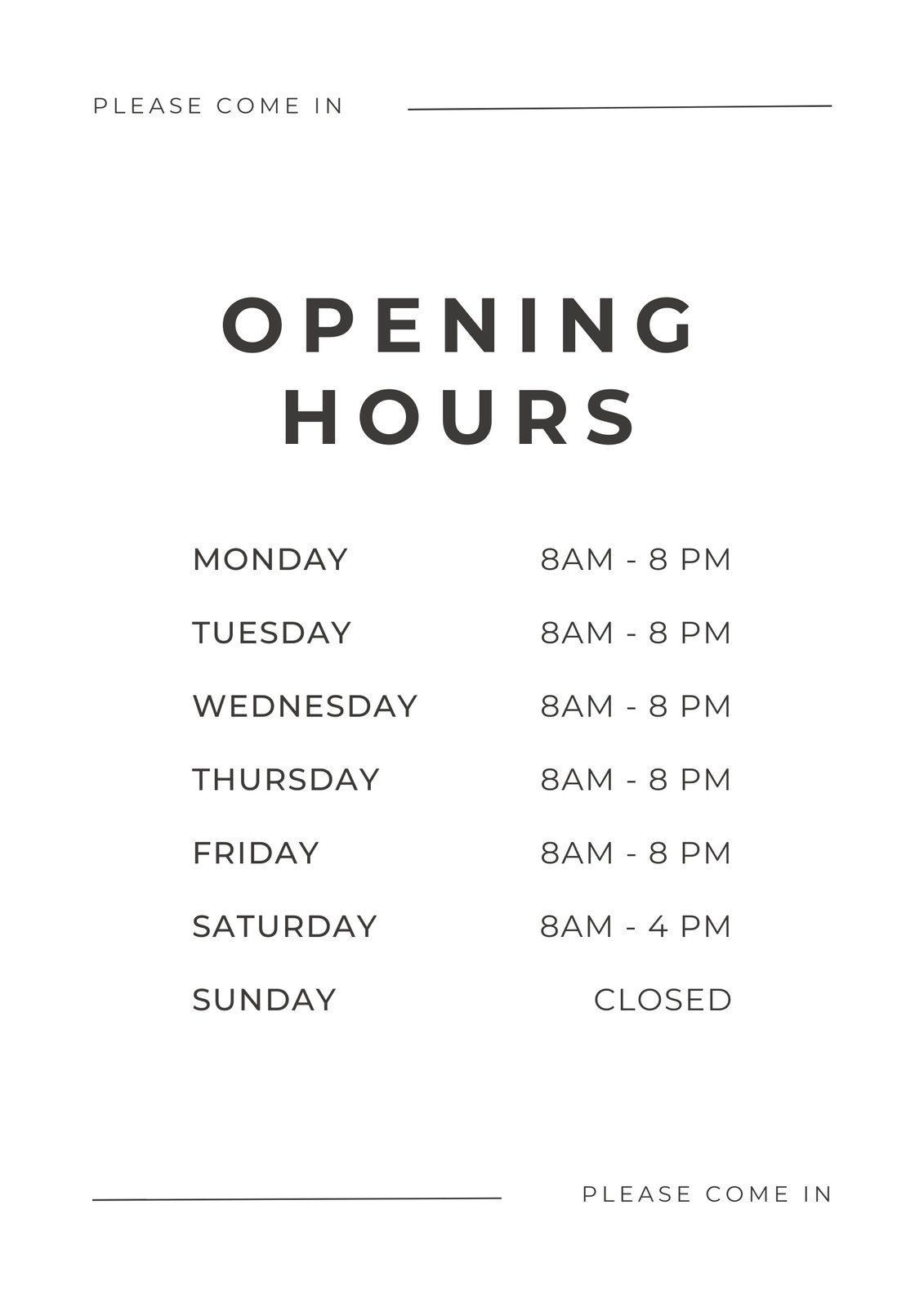 Free And Customizable Opening Hour Templates Canva Free And Customizable Opening Hour Templates Canva