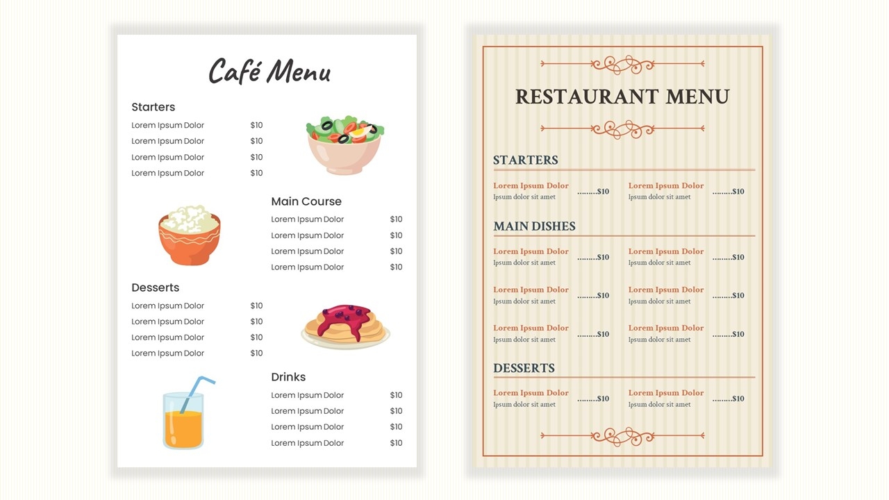 Free Printable Blank Restaurant Menu Templates Free Printable Blank Restaurant Menu Templates