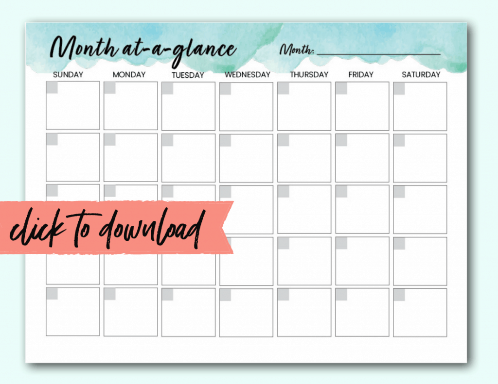 Free Blank Monthly Calendar Template PDF The Incremental Mama Free Blank Monthly Calendar Template PDF The Incremental Mama