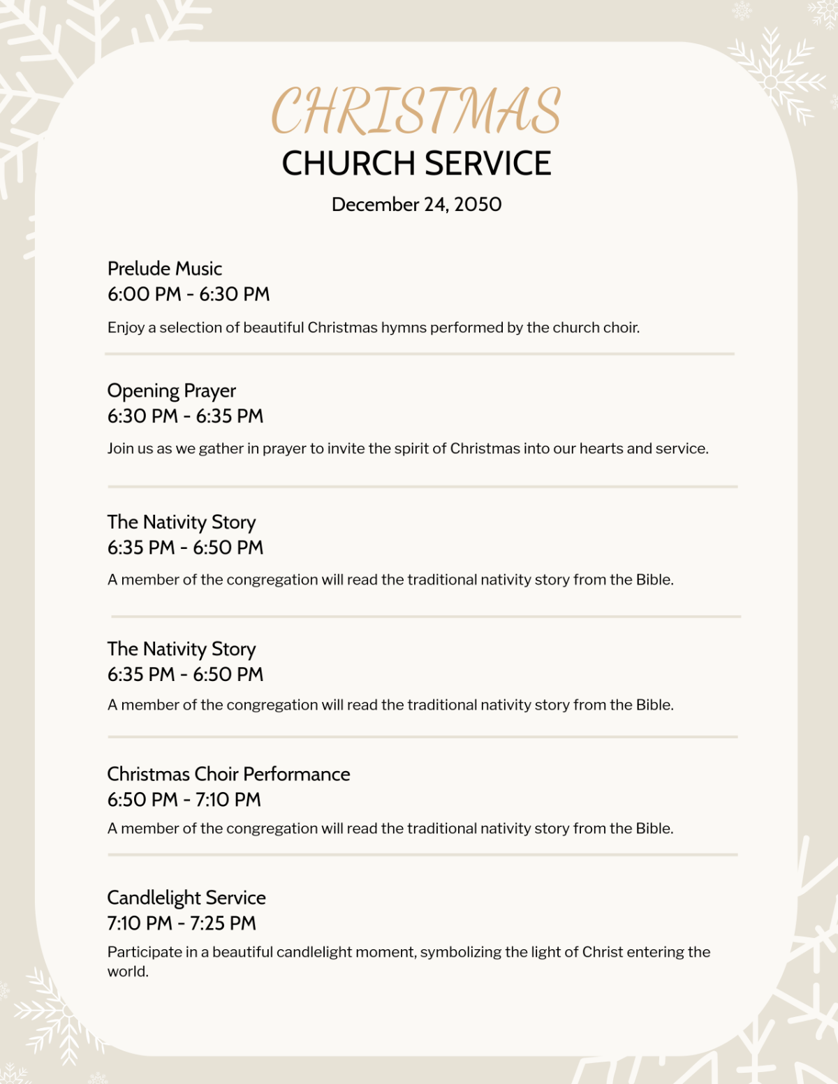 Free Church Program Templates Editable And Printable Free Church Program Templates Editable And Printable
