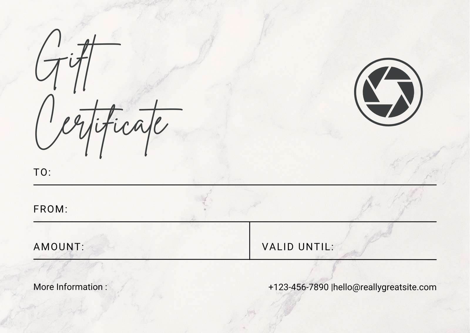 Free Custom Photography Gift Certificate Templates Canva