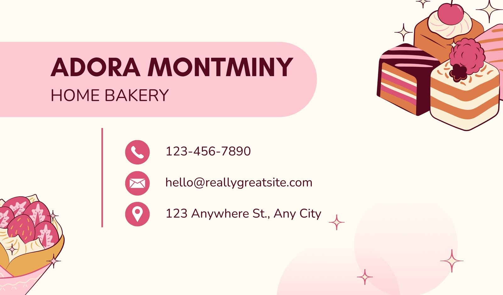 Free Custom Printable Bakery Business Cards Canva
