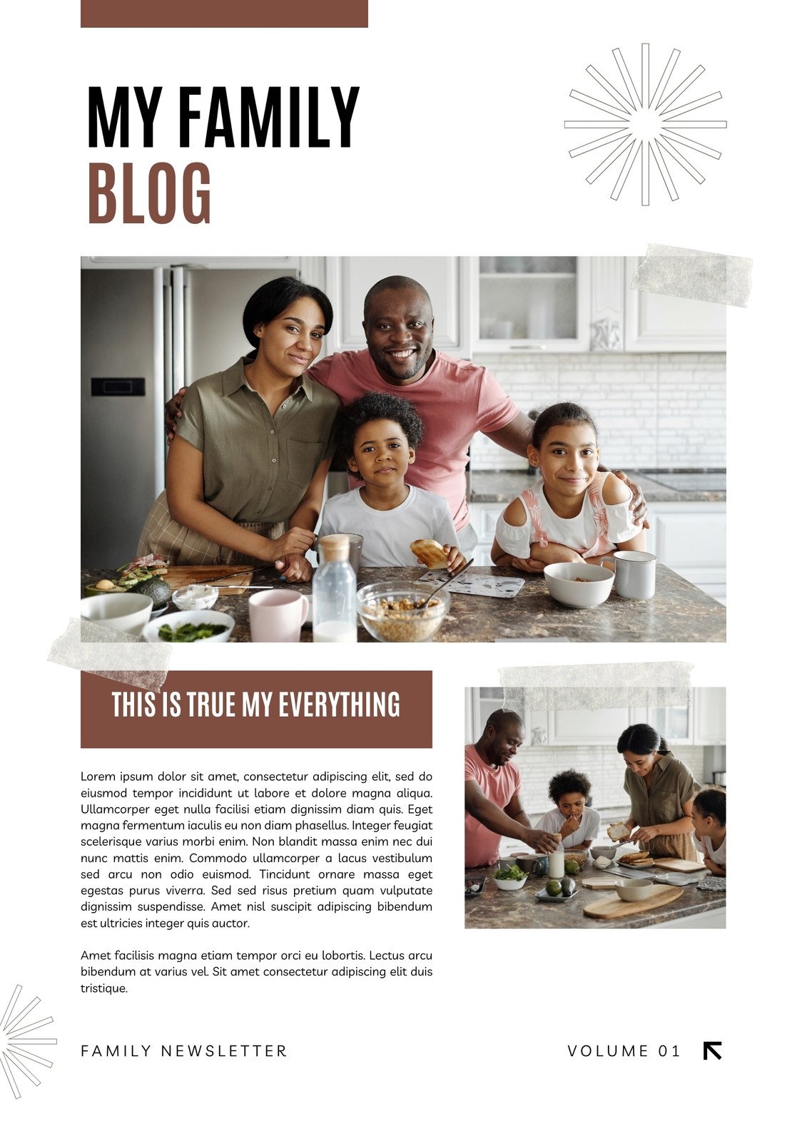 Free Custom Printable Family Newsletter Templates Canva Free Custom Printable Family Newsletter Templates Canva