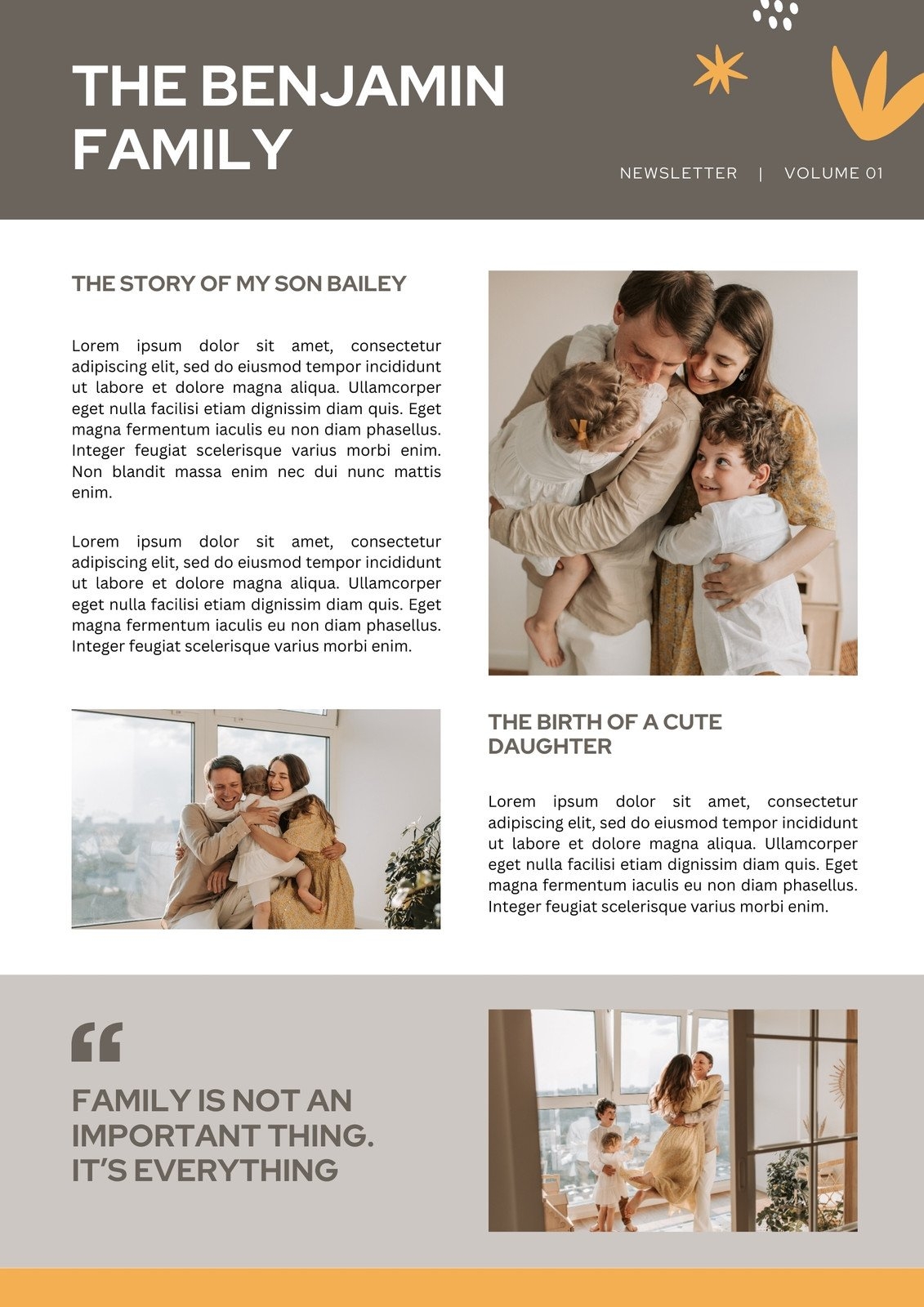 Free Custom Printable Family Newsletter Templates Canva Free Custom Printable Family Newsletter Templates Canva