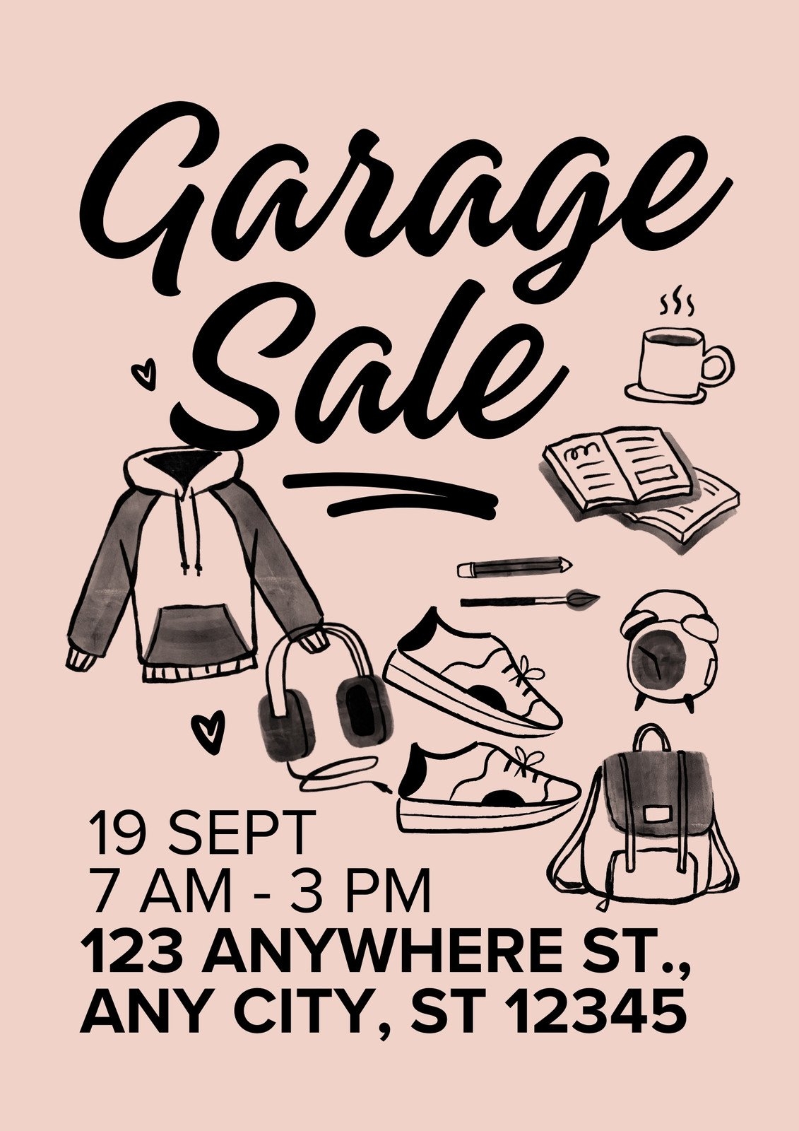 Free Custom Printable Yard Sale Flyer Templates Canva