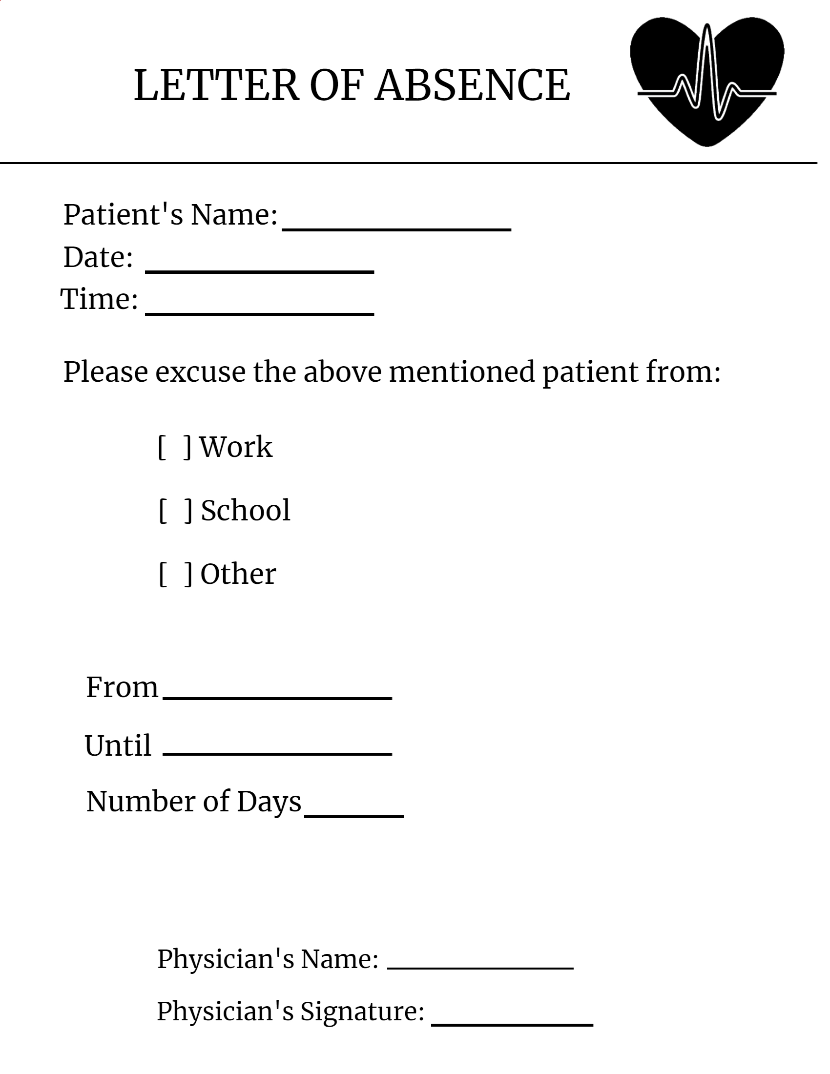 Free Printable Doctors Note Template Free Printable Doctors Note Template