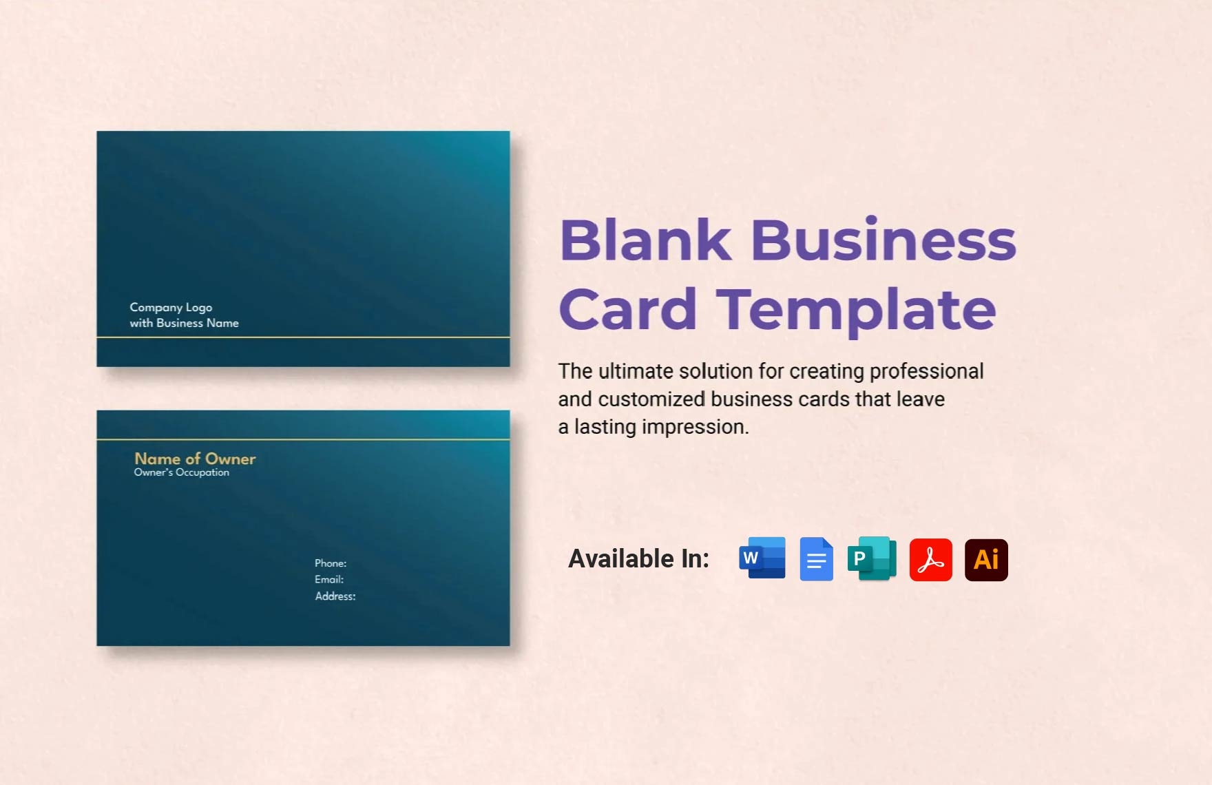 Free Editable Business Card Templates In PDF To Download Free Editable Business Card Templates In PDF To Download