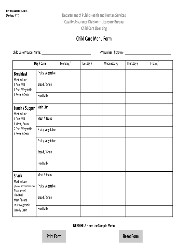 Free Editable Daycare Menu Template Word Fill Out Sign Online DocHub