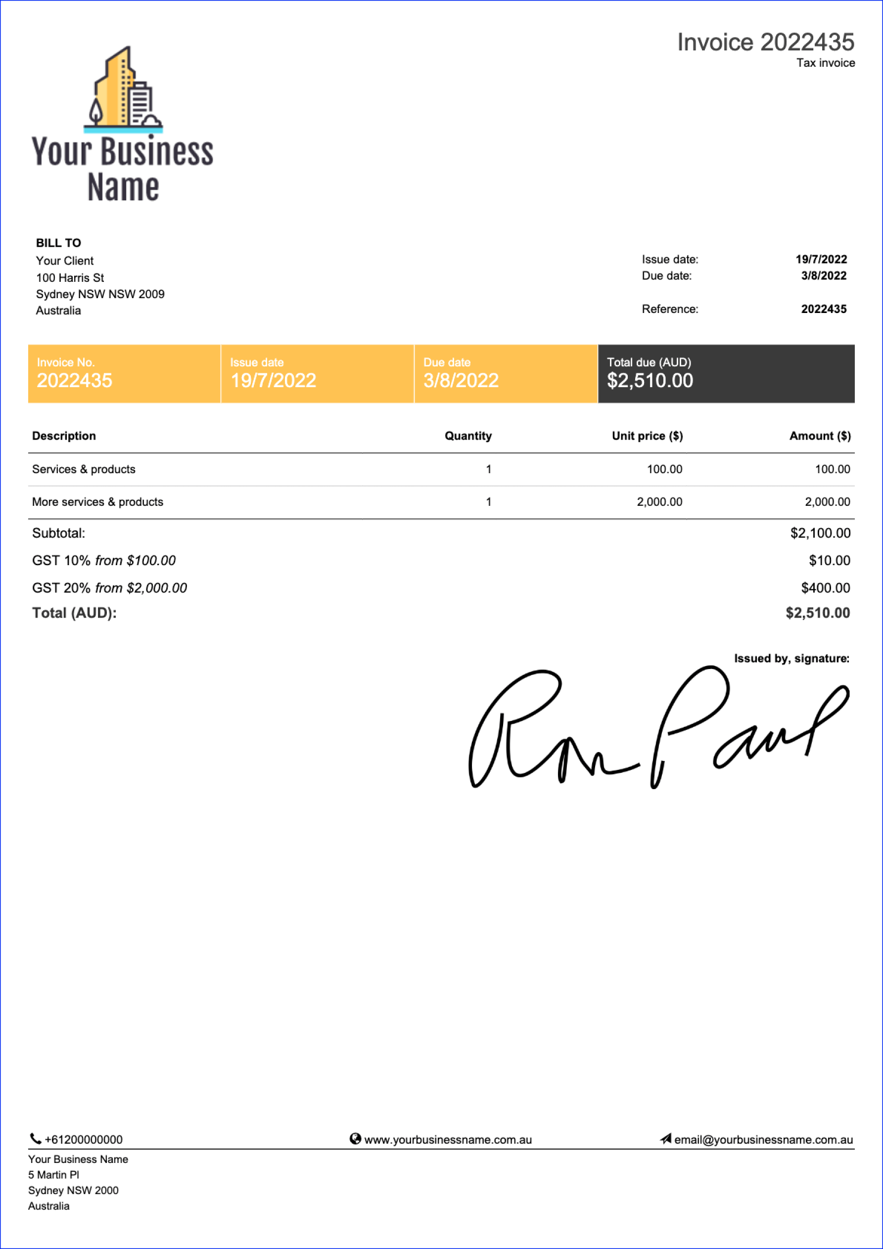 Free Editable Word Template Invoice Effortlessly Billdu