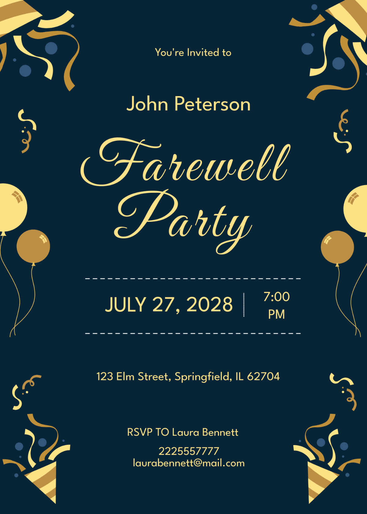 Free Farewell Party Invitation Templates Editable And Printable