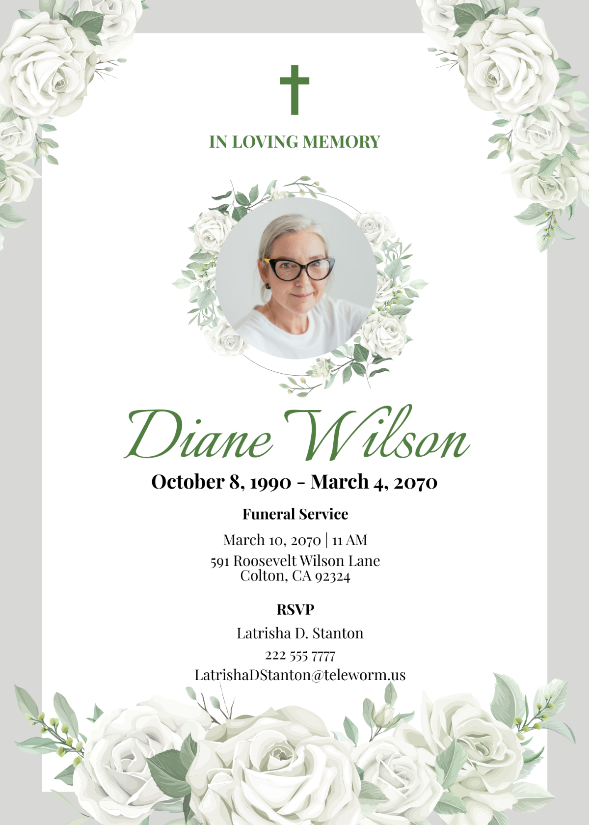 Free Printable Memorial Card Template Free Printable Memorial Card Template