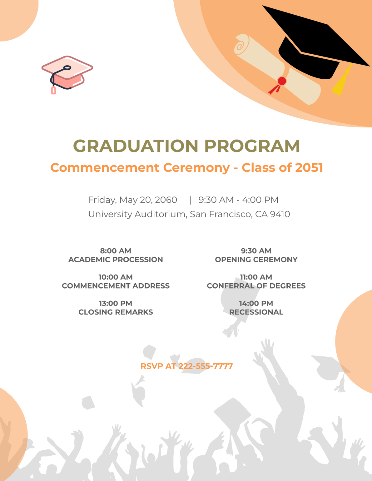 Free Printable Graduation Program Templates Free Printable Graduation Program Templates