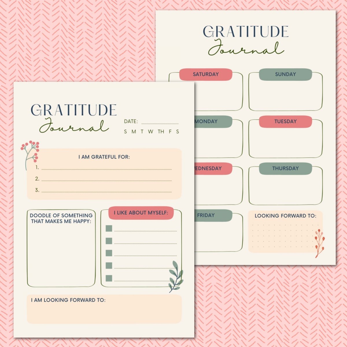Free Printable Gratitude Journal Template Free Printable Gratitude Journal Template