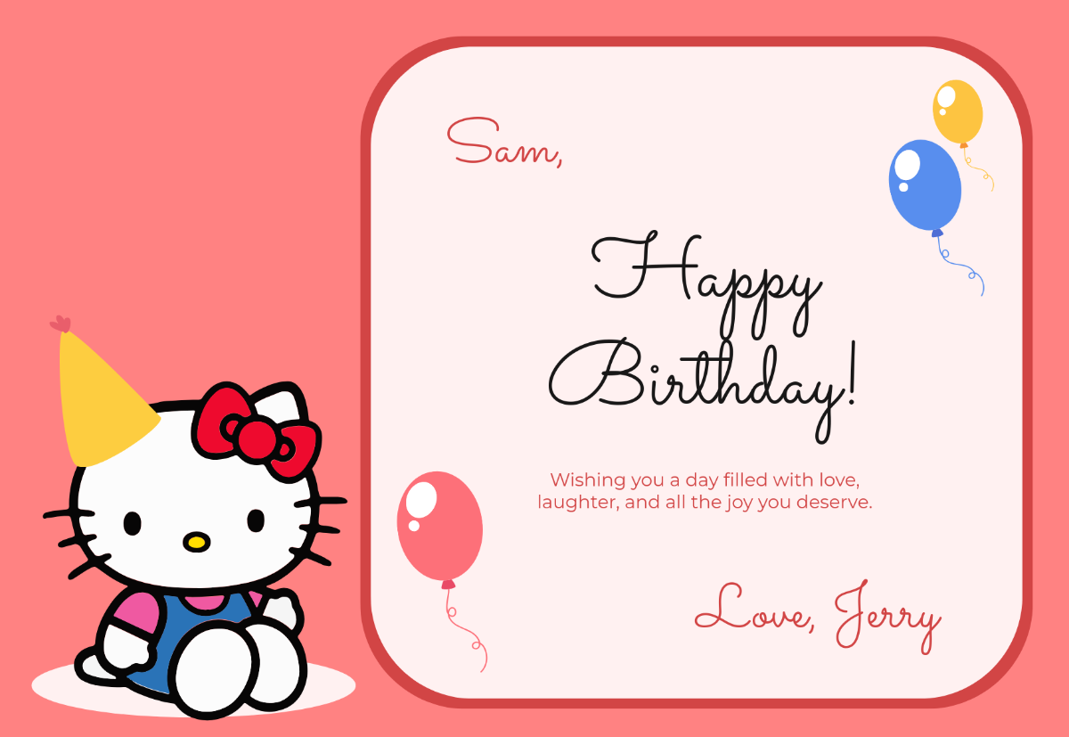 Free Hello Kitty Templates To Edit Online