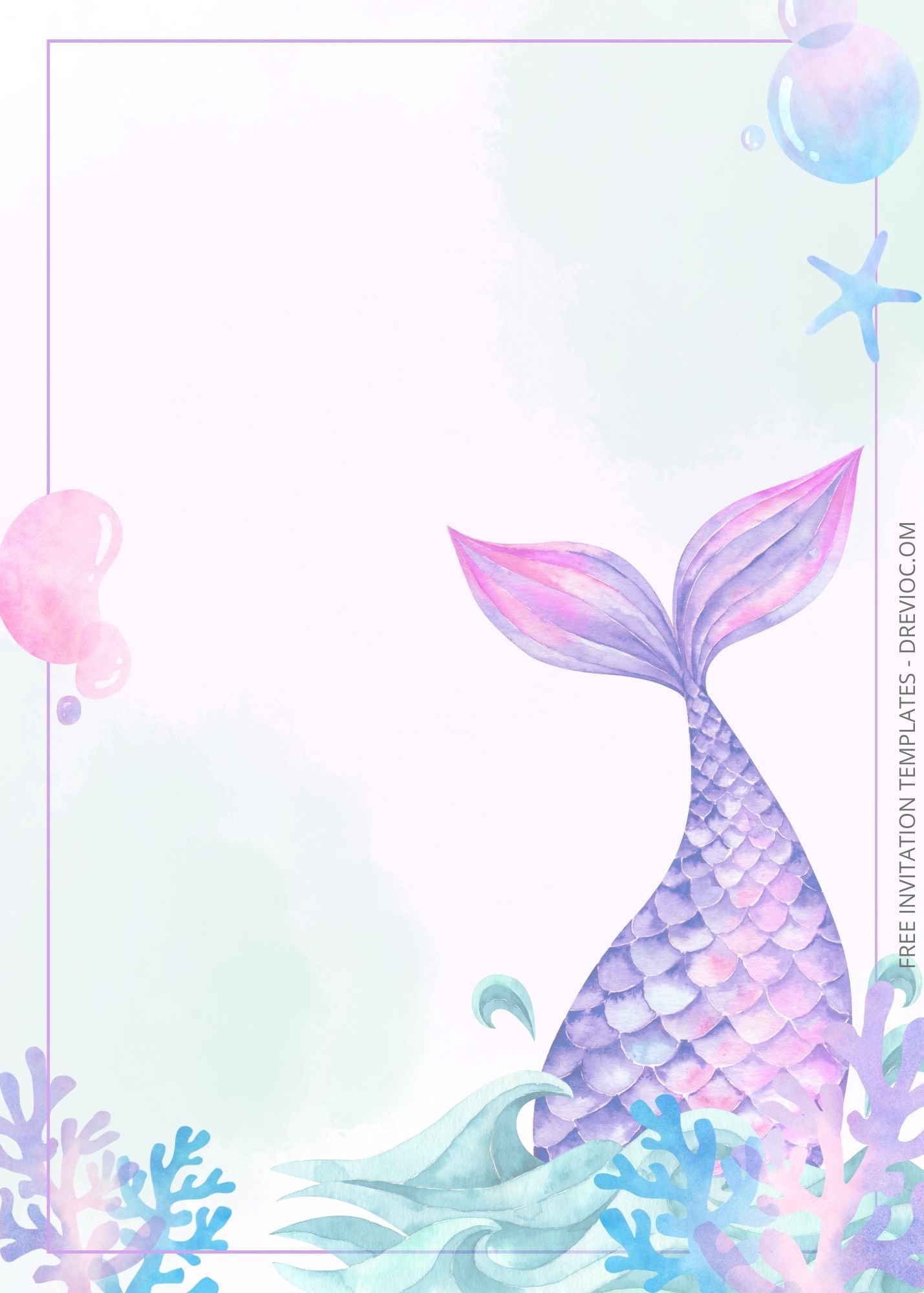 FREE Mermaid Tail Birthday Invitation Templates Worksheets Library FREE Mermaid Tail Birthday Invitation Templates Worksheets Library