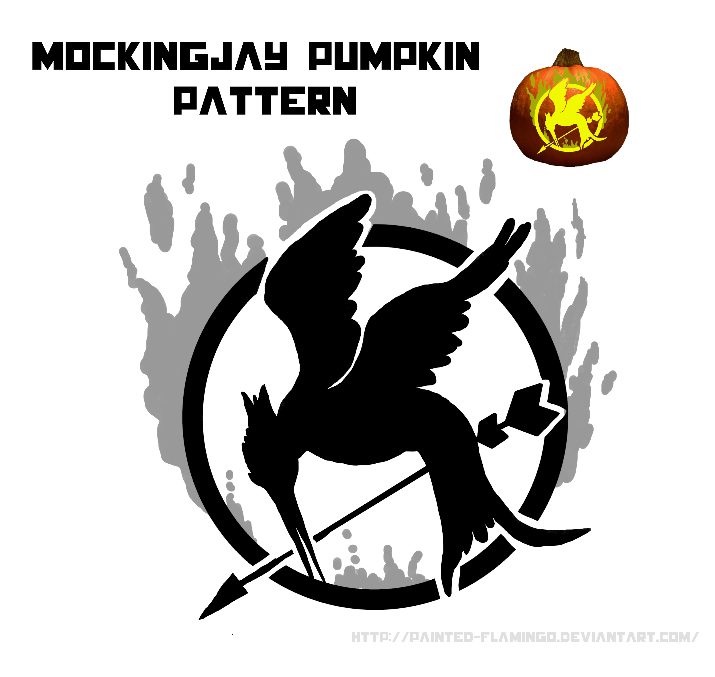 FREE Mockingjay Pumpkin Pattern By Painted flamingo On DeviantArt