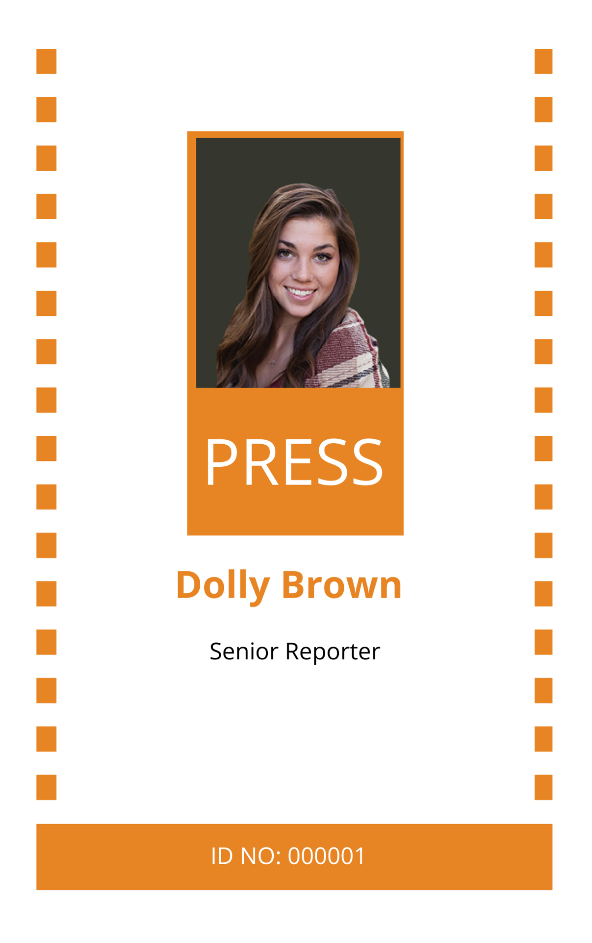 Free Press ID Card Templates Editable And Printable