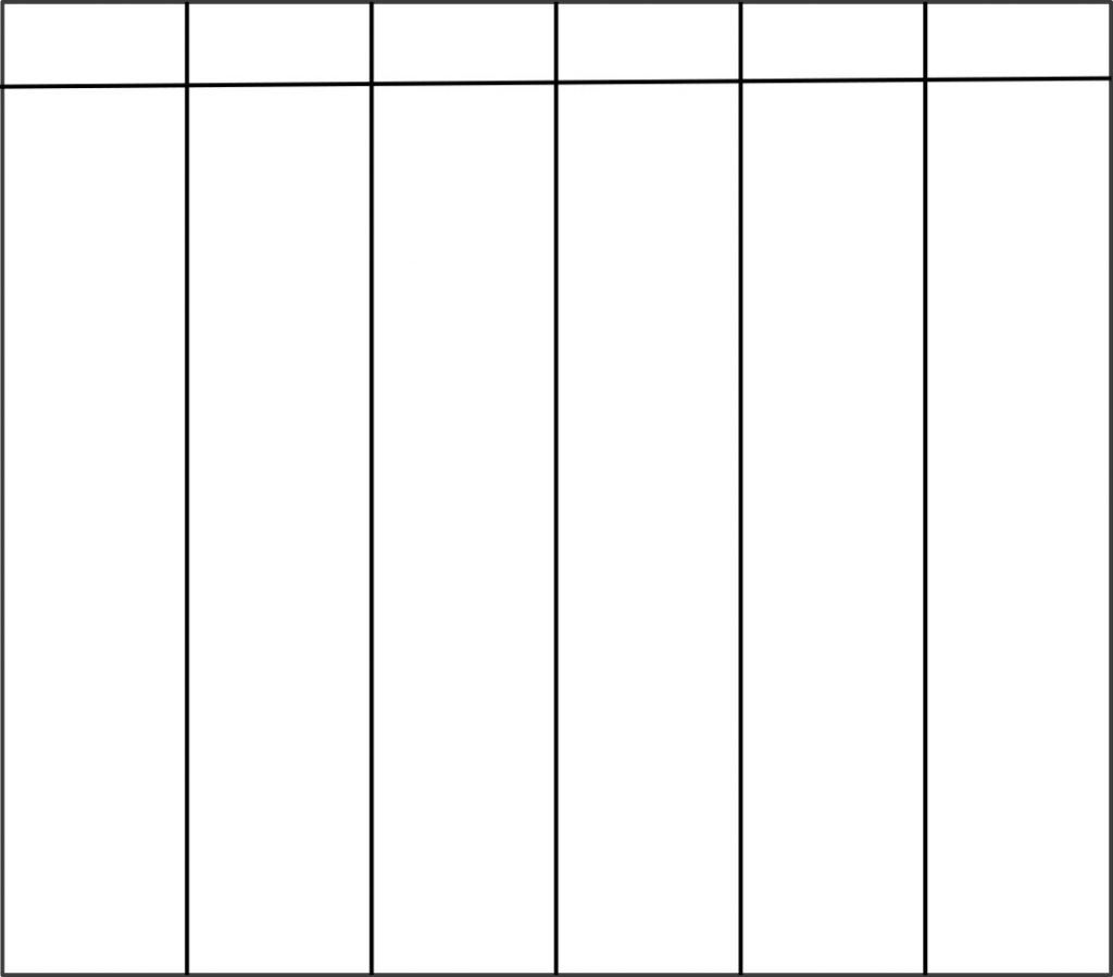 Free Printable Blank 6 Column Chart Templates