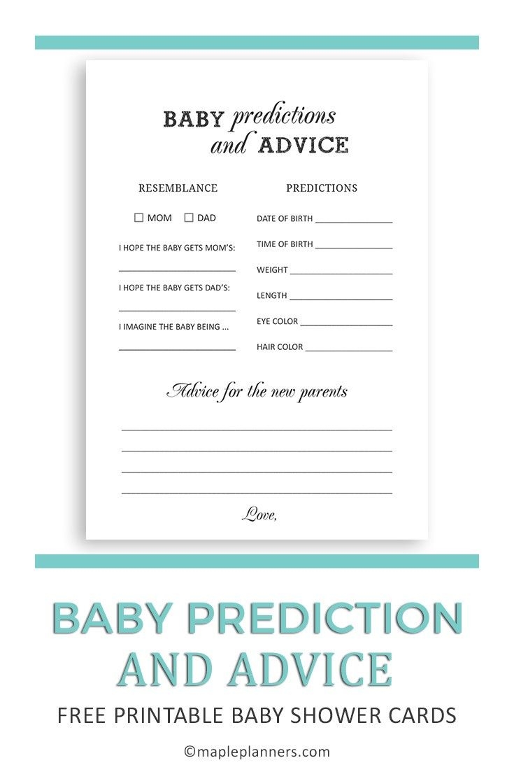 Free Printable Baby Prediction Templates Free Printable Baby Prediction Templates