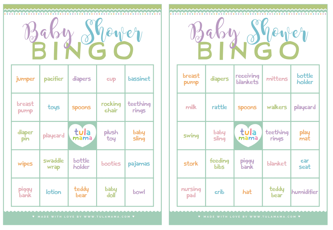 Free Printable Baby Shower Bingo Free Printable Baby Shower Bingo