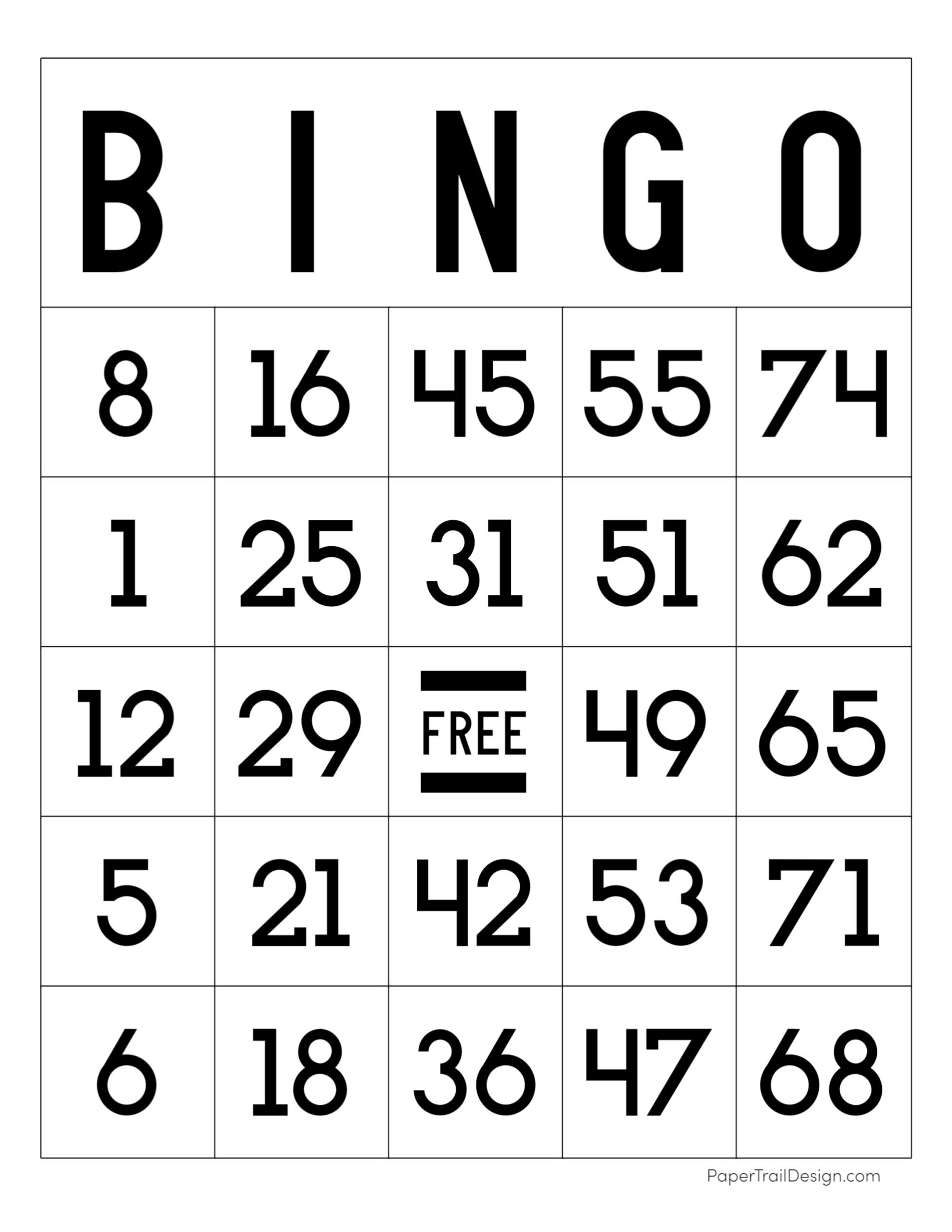 Free Printable Bingo Card Templates Free Printable Bingo Card Templates